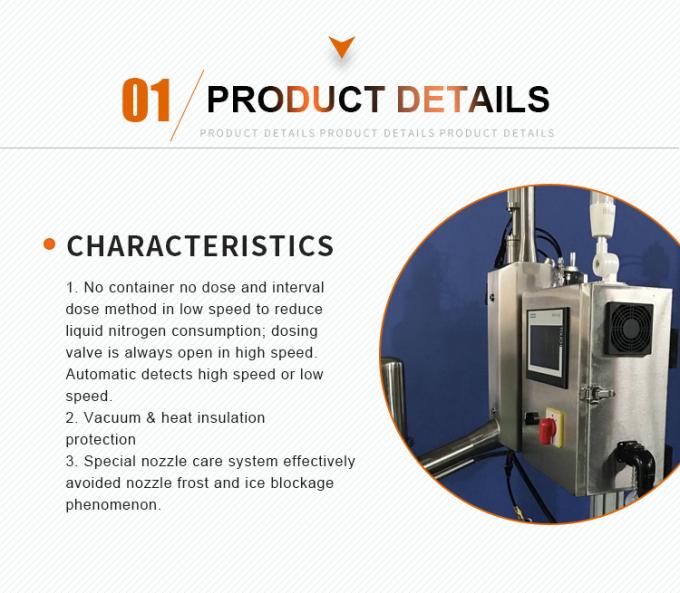 Injecteur à grande vitesse d'azote liquide de conservation des aliments d'huile dosant la machine pour le remplisseur 1