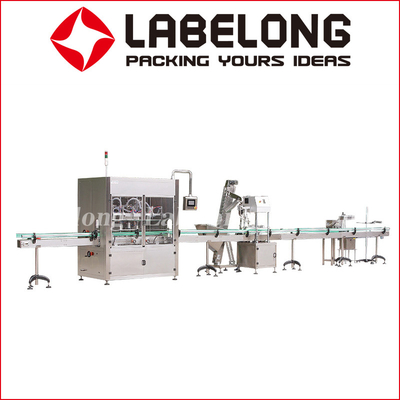 Honey Plastic Glass Linear Bottle Filling Machine Piston Type PLC Controlled