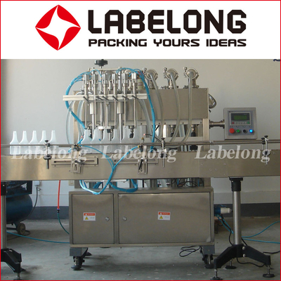 Honey Plastic Glass Linear Bottle Filling Machine Piston Type PLC Controlled