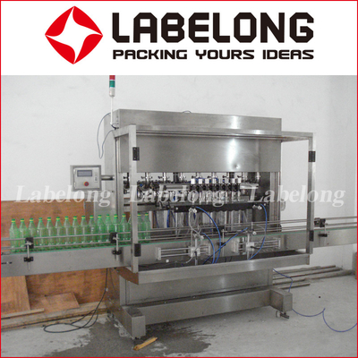 Honey Plastic Glass Linear Bottle Filling Machine Piston Type PLC Controlled